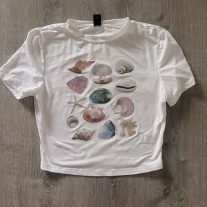 Shell Crop Top Shirt